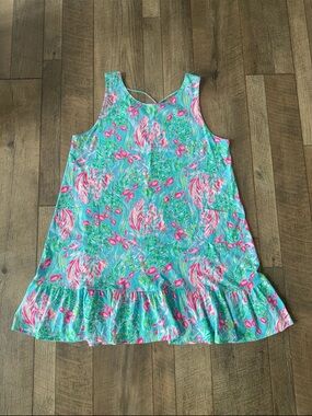 Lilly Pulitzer *Amalfi Blue Best Fishes* Kristen Dress XXL *Nwot*